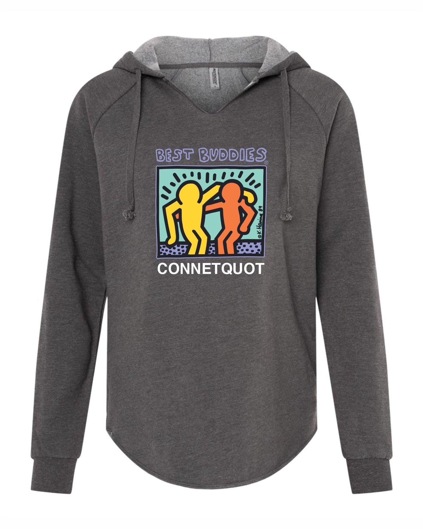 Best Buddies Women’s Lightweight Wave Wash Hooded Sweatshirt