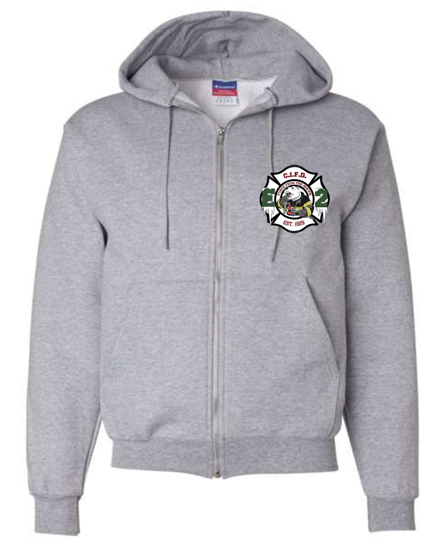 CI FIRE Engine 2 Champion® Powerblend® Full-Zip PRINTED Hoodie