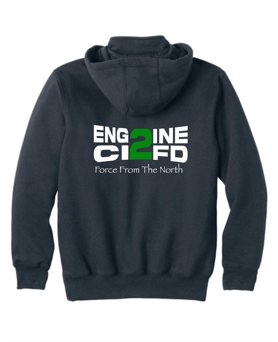 CI FIRE Engine 2 Carhartt ® Rain Defender ® Paxton Heavyweight Hooded Zip Mock PRINTED Sweatshirt