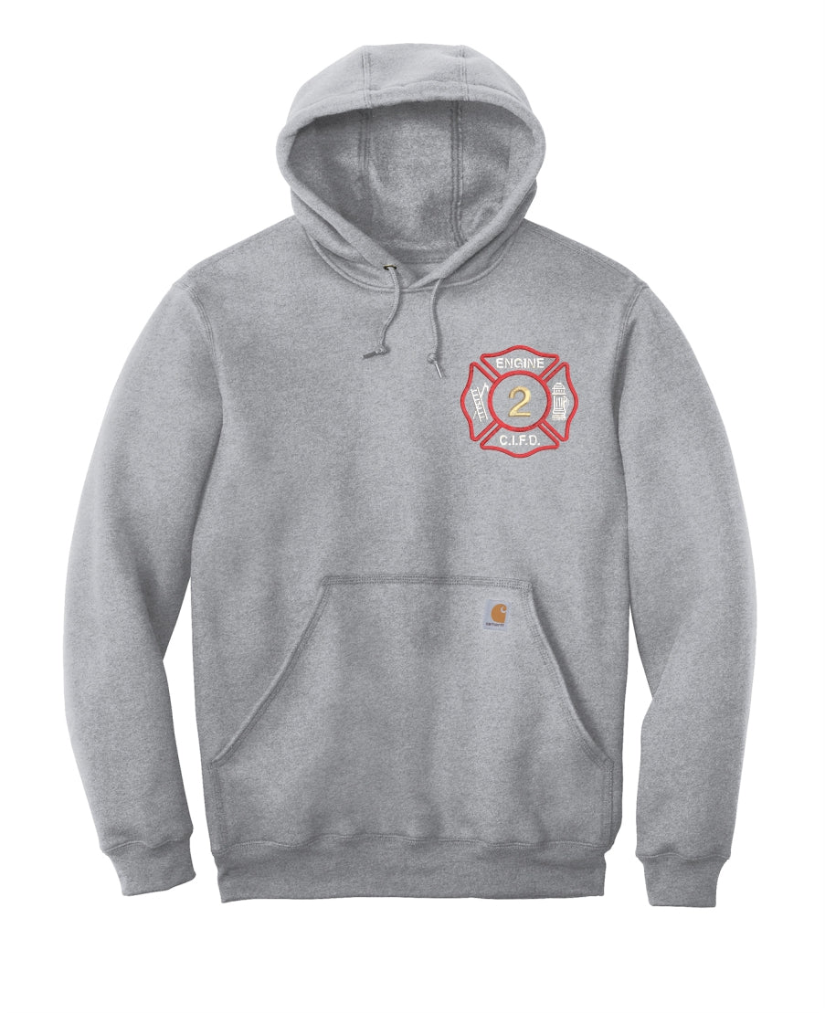 CI FIRE Engine 2 Carhartt ® Midweight Hooded EMBROIDERED Sweatshirt