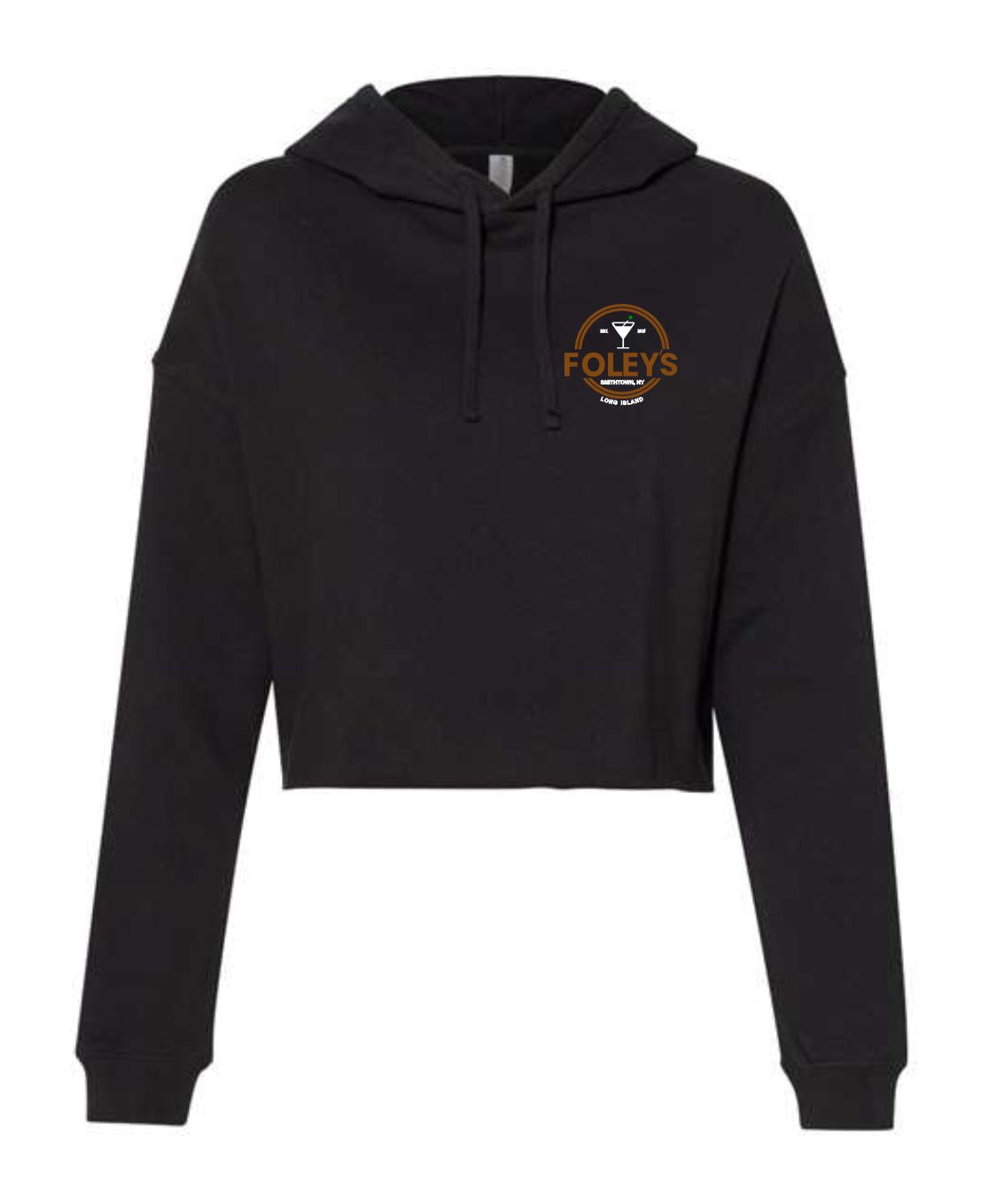 Foleys Printed Crop Top Hoodie