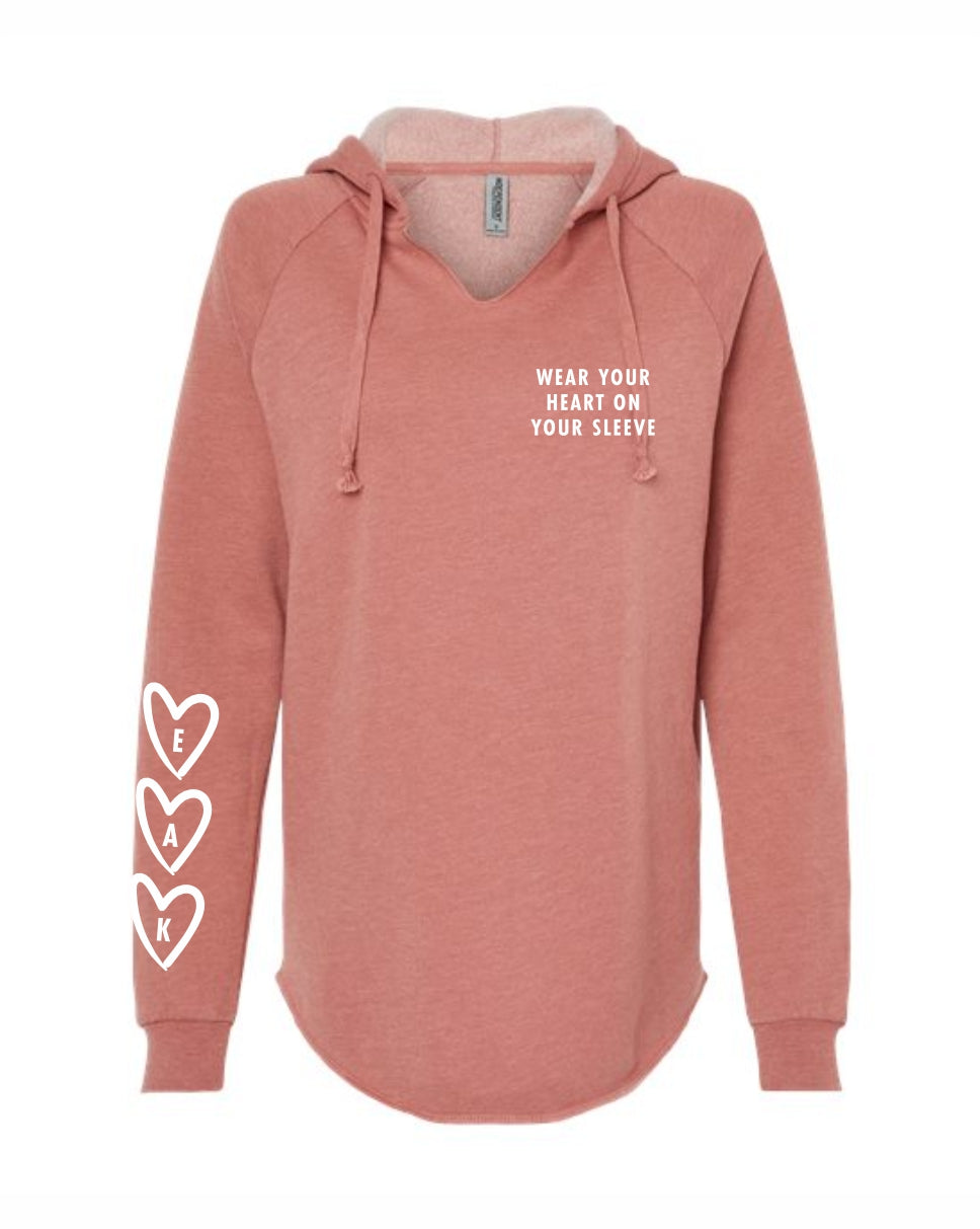 HFF 'Heart on my sleeve' Women's Lightweight Hooded Printed Sweatshirt