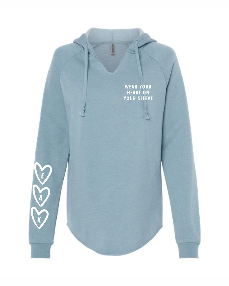HFF 'Heart on my sleeve' Women's Lightweight Hooded Printed Sweatshirt