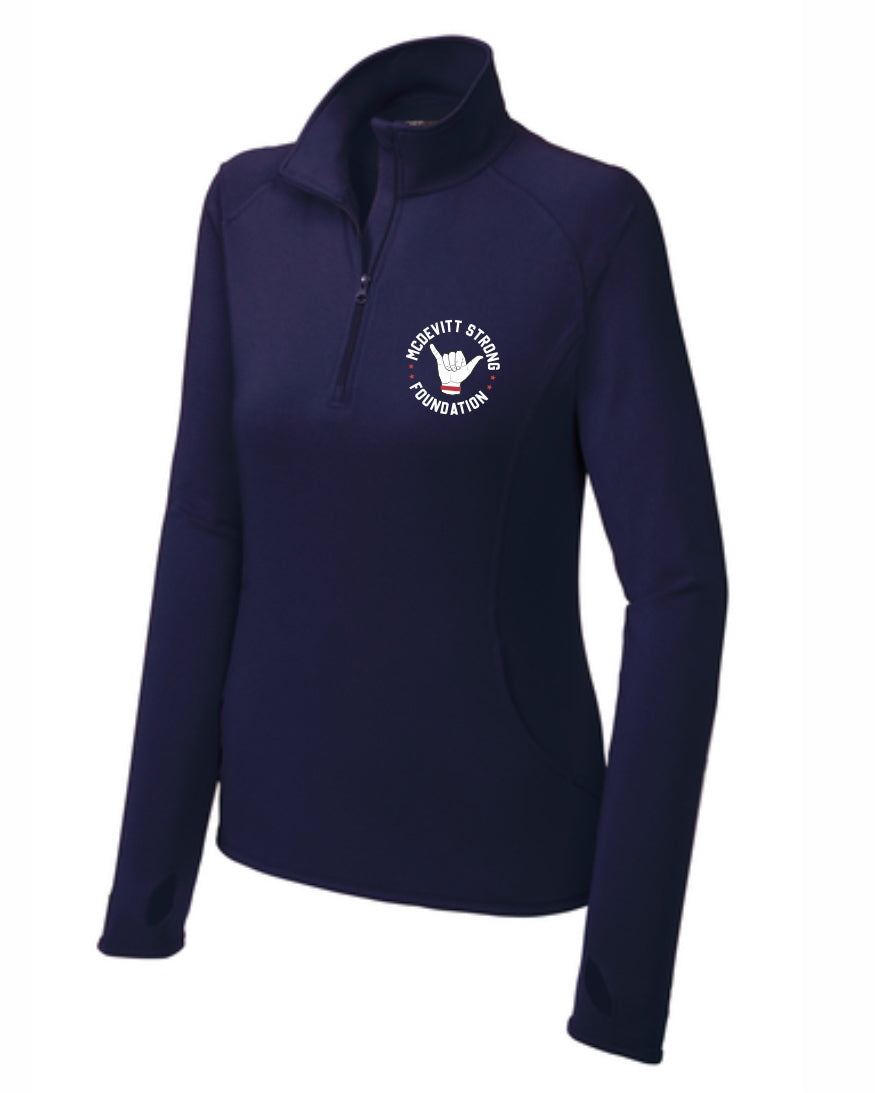 McDevitt Strong Embroidered Ladies 1/4 Zip