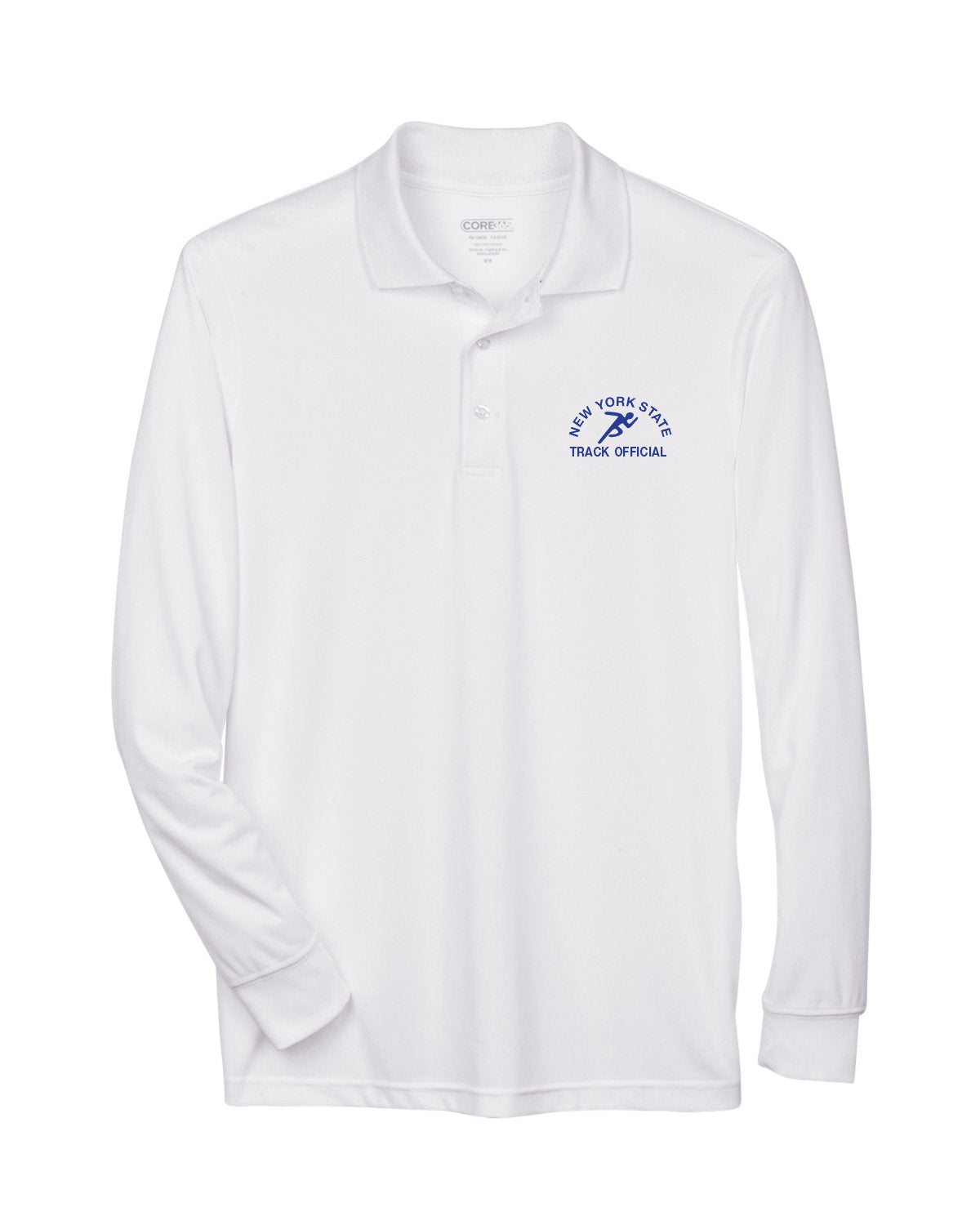 NYS Track Officials Men's Embroidered Longsleeve Performance Polo