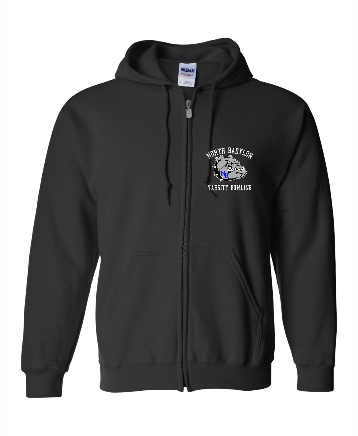 North Babylon Bowling Full Zip Hooded Printed Sweatshirt