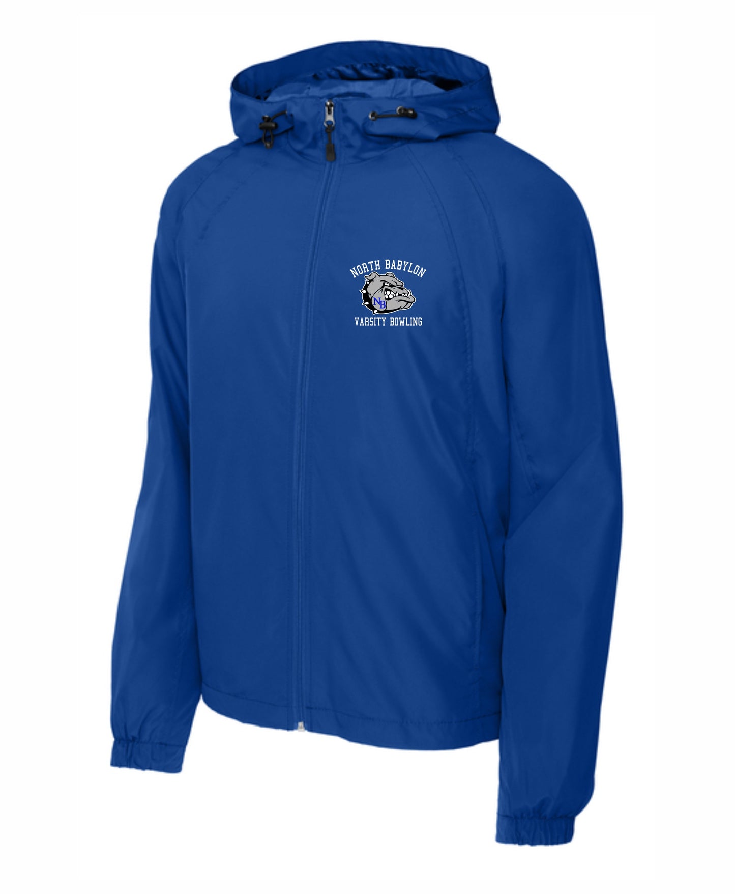 North Babylon Bowling Unisex Full Zip Printed Windbreaker