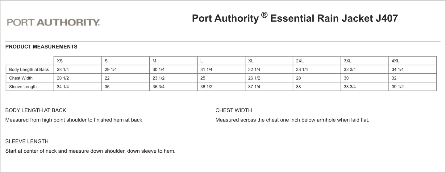 NYS Track officials Essential Embroidered Rain Jacket