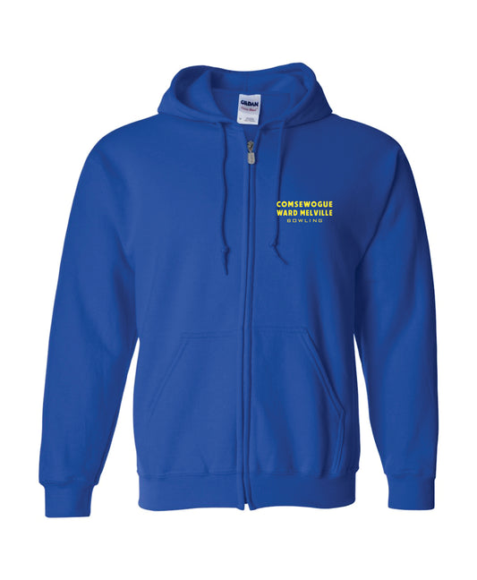 Comsewogue Ward Melville Bowling Full Zip Hooded Printed Sweatshirt