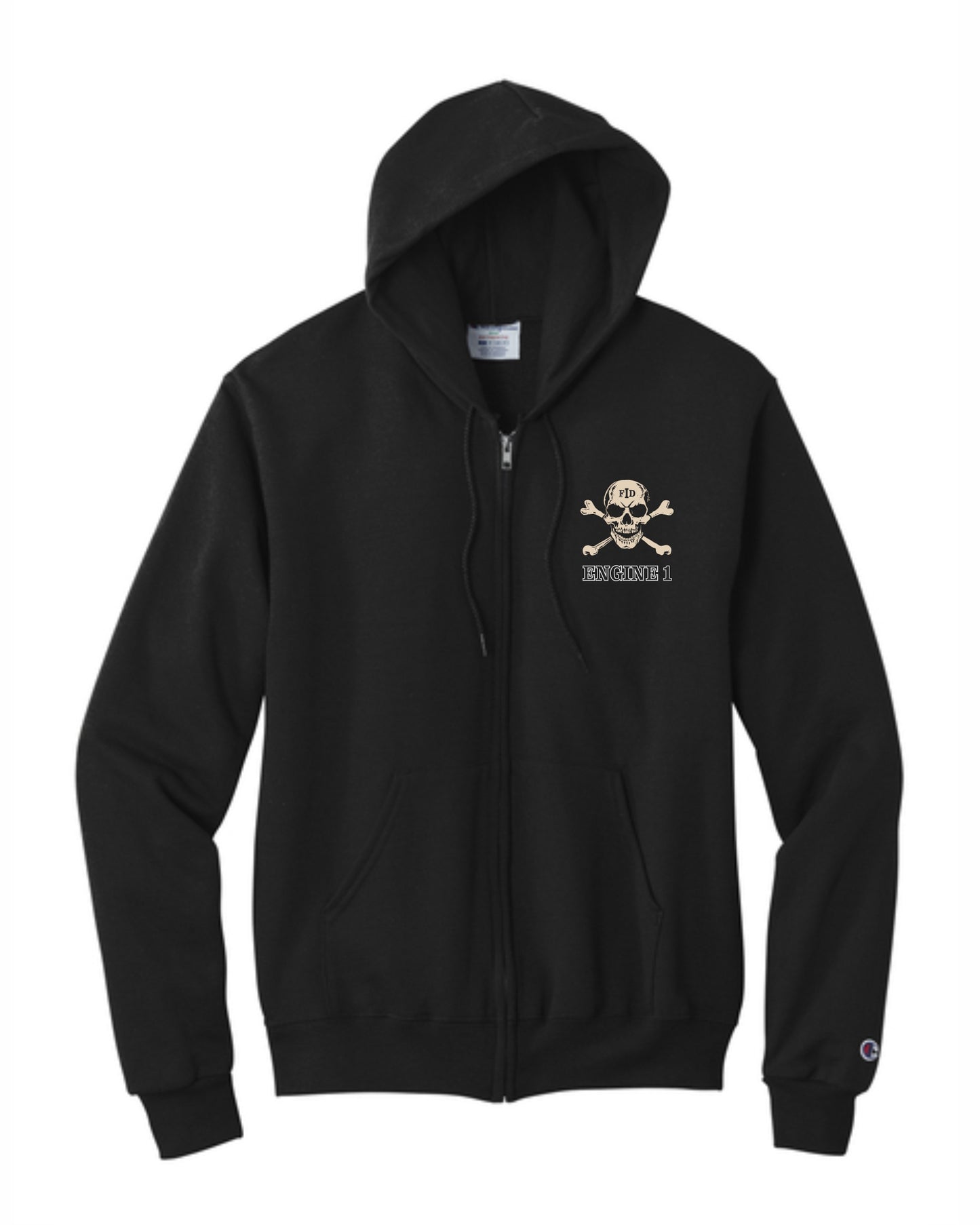 ENGINE 1 Champion® Powerblend® SKULL Full-Zip Hoodie