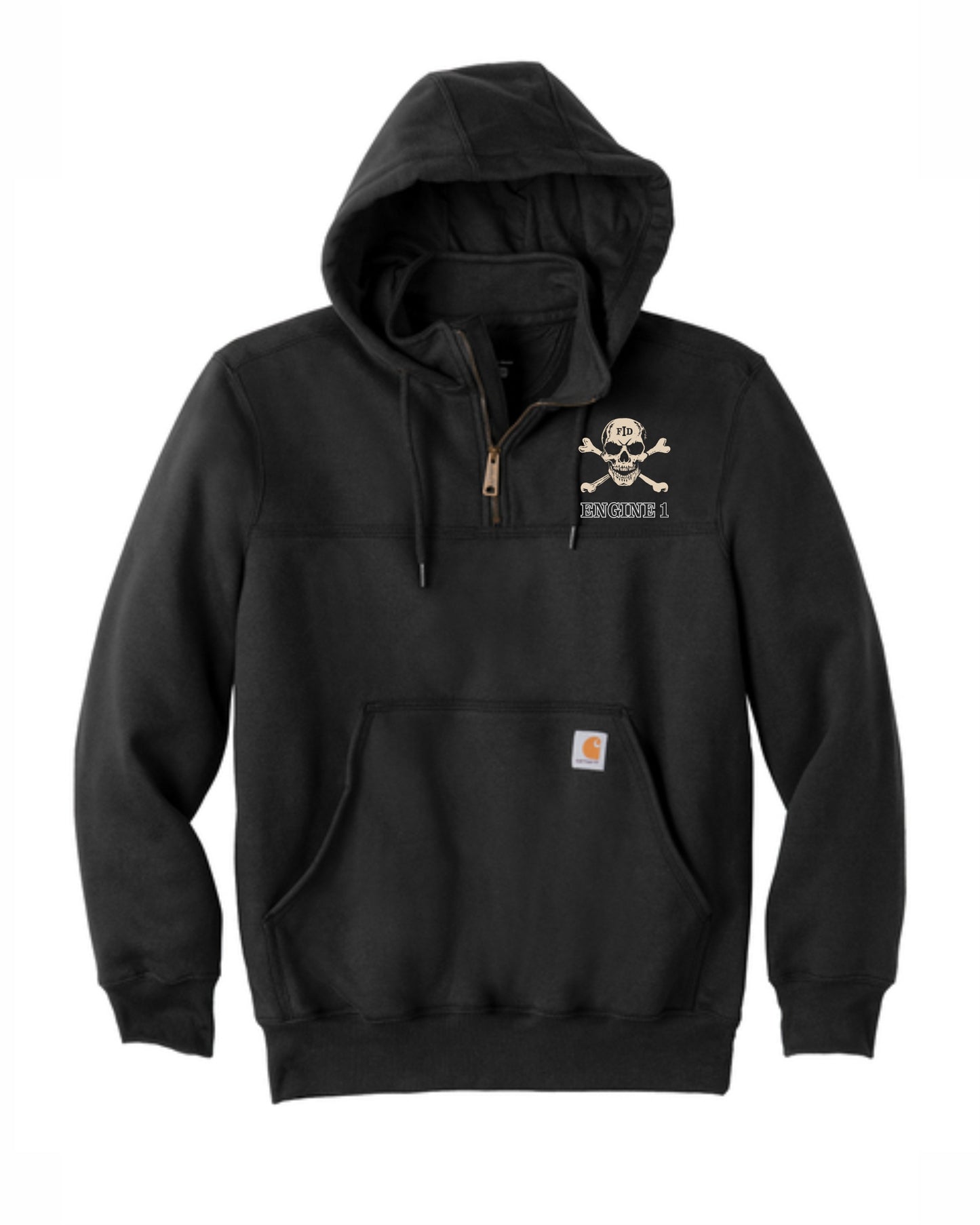 ENGINE 1 SKULL Carhartt ® Rain Defender ® Paxton Heavyweight Hooded Zip Mock Sweatshirt