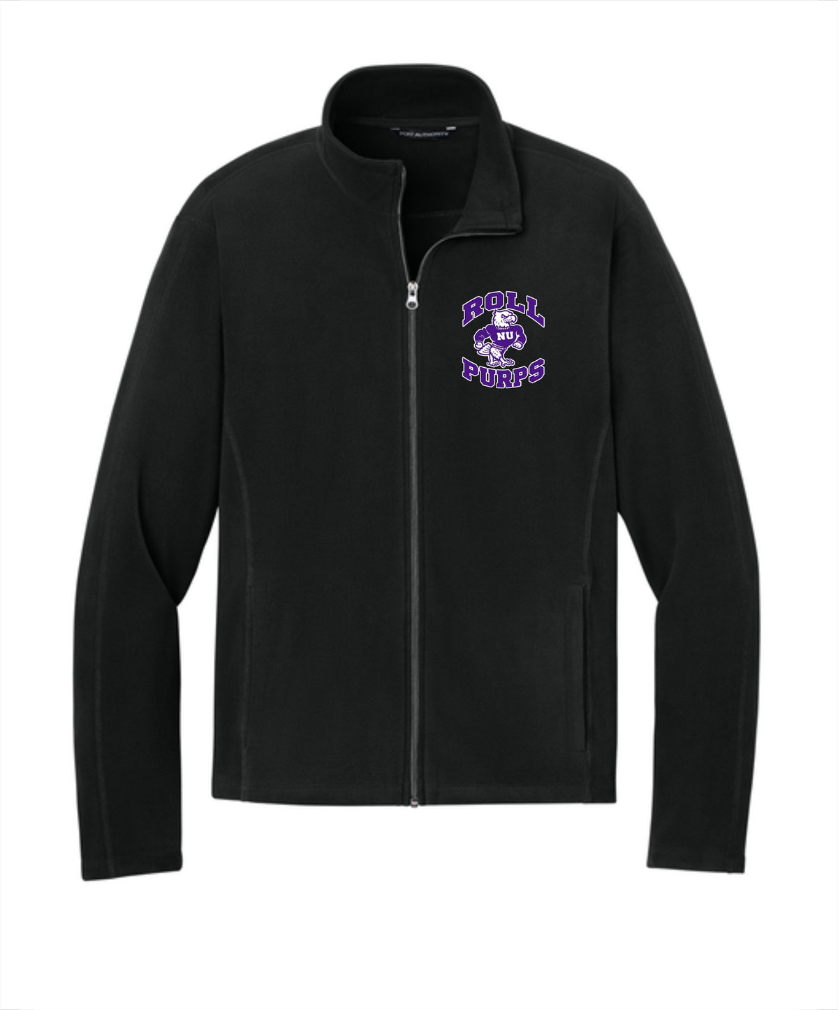 NU Bowling Mens Embroidered Full-Zip Fleece