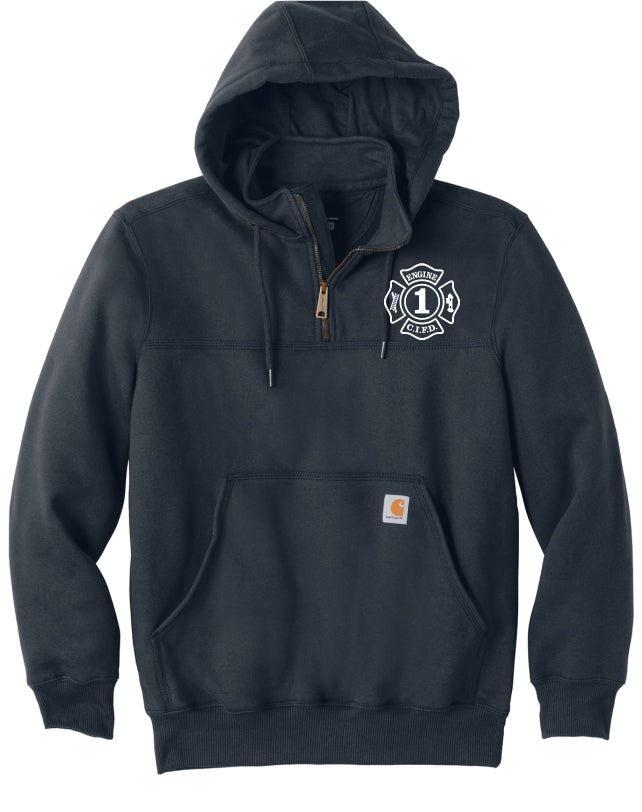 CI FIRE Carhartt ® Rain Defender ® Paxton Heavyweight Hooded Zip Mock EMBROIDERED Sweatshirt