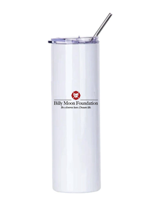 BMF 20oz White Stainless Steel Printed Tumbler