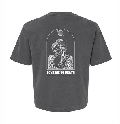 MCB 'Love Me To Death' Women's Comfort Color Heavyweight Boxy T-Shirt