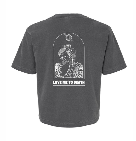 MCB 'Love Me To Death' Women's Comfort Color Heavyweight Boxy T-Shirt