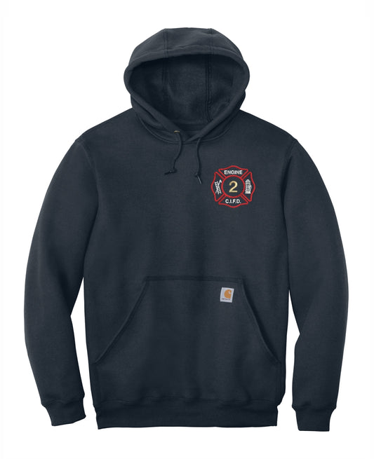 CI FIRE Engine 2 Carhartt ® Midweight Hooded EMBROIDERED Sweatshirt
