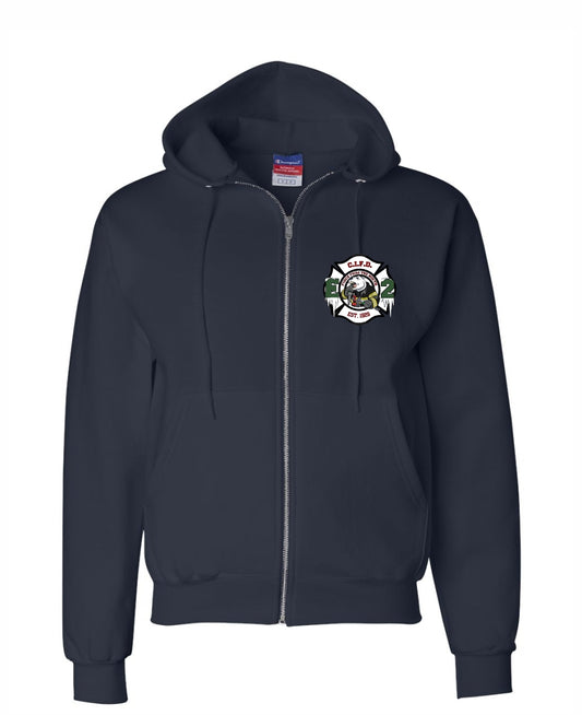 CI FIRE Engine 2 Champion® Powerblend® Full-Zip PRINTED Hoodie