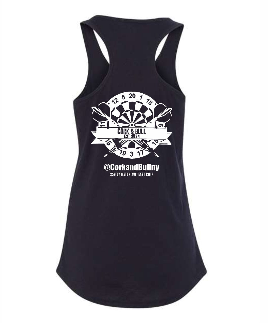 Cork and Bull Women's Ideal Racerback Printed Tank