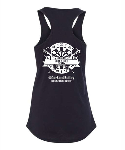 Cork and Bull Women's Ideal Racerback Printed Tank