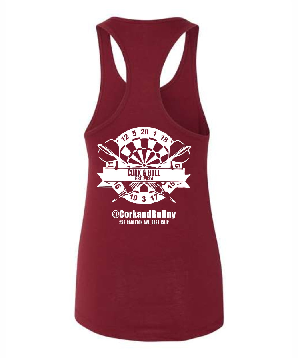 Cork and Bull Women's Ideal Racerback Printed Tank