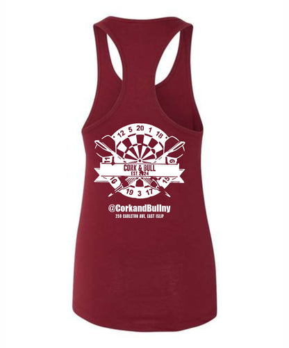 Cork and Bull Women's Ideal Racerback Printed Tank