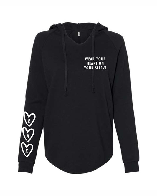 HFF 'Heart on my sleeve' Women's Lightweight Hooded Printed Sweatshirt