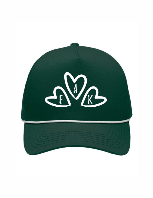 HFF White Heart Printed Hat