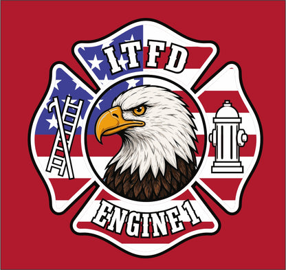 ITFD American Flag Maltese Design Unisex Printed Tee
