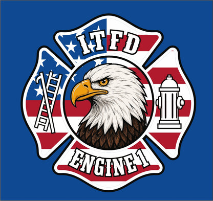 ITFD American Flag Maltese Design Unisex Printed Tee