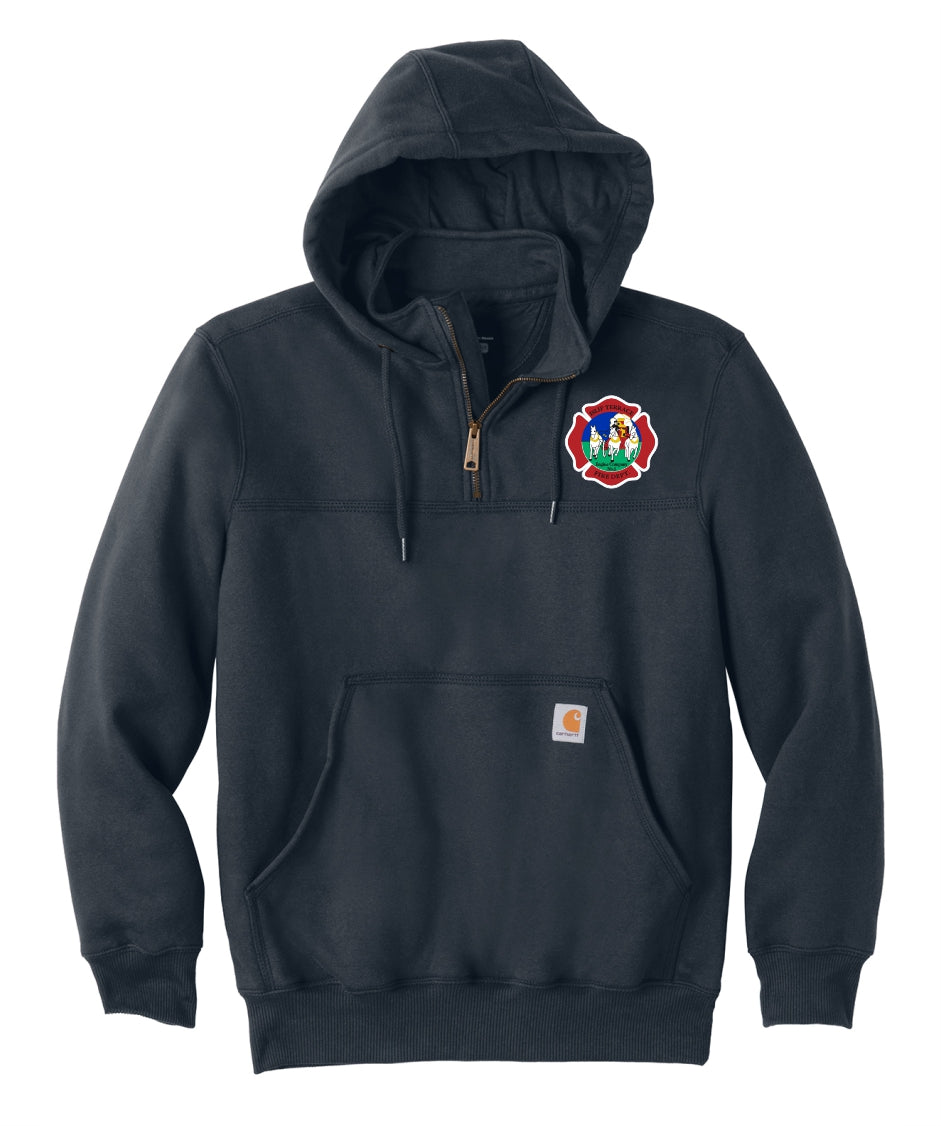 Islip Terrace FD Carhartt ® Rain Defender ® Paxton Heavyweight Hooded Zip Mock PRINTED Sweatshirt