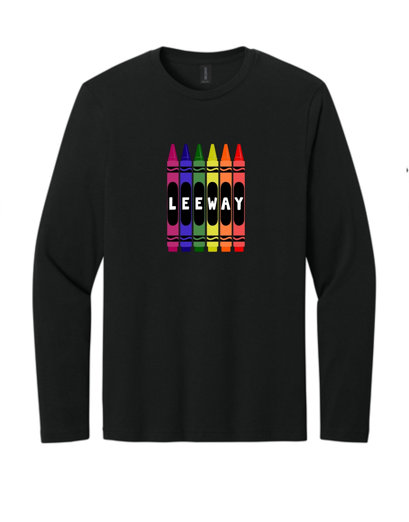 Leeway ADULT Crayon Longsleeve Softstyle Printed Tee