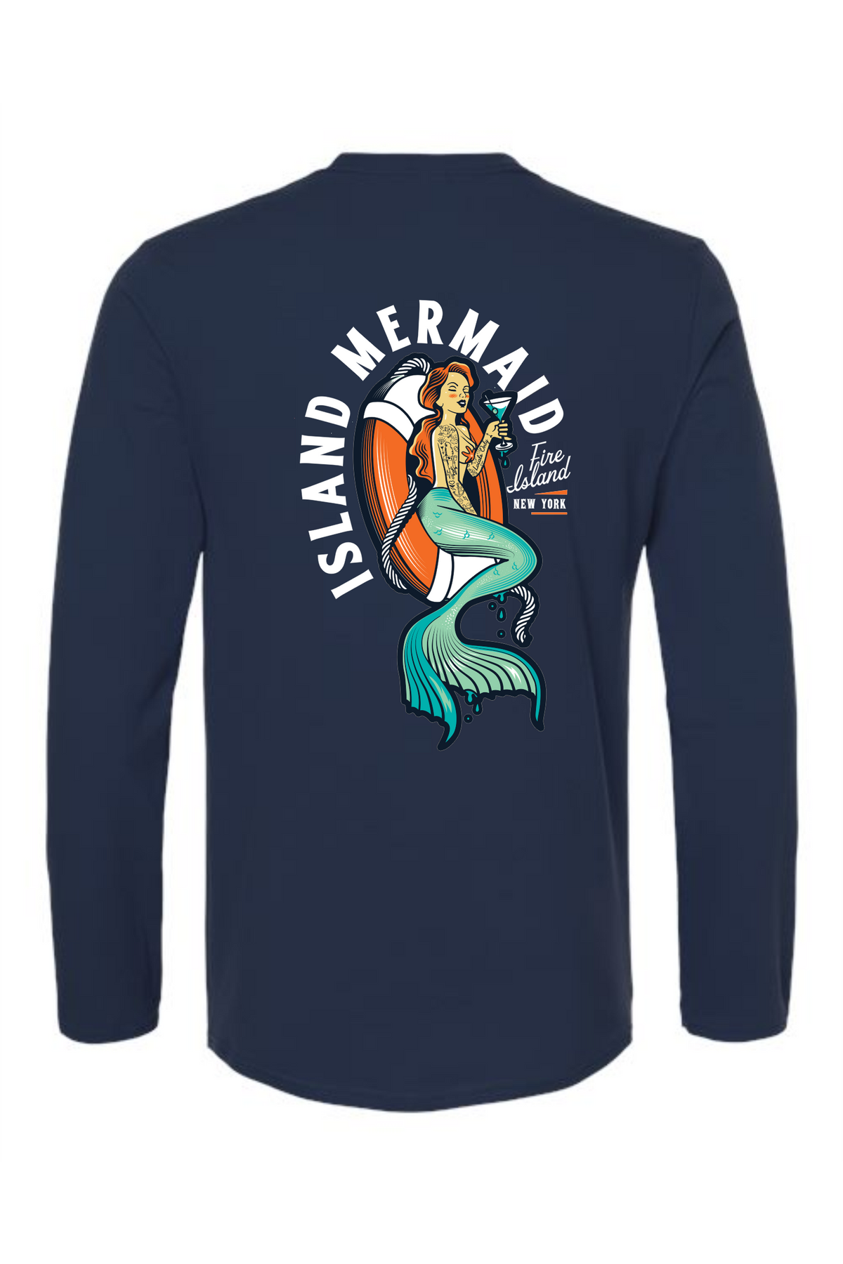 Island Mermaid Long Sleeve Printed Tee