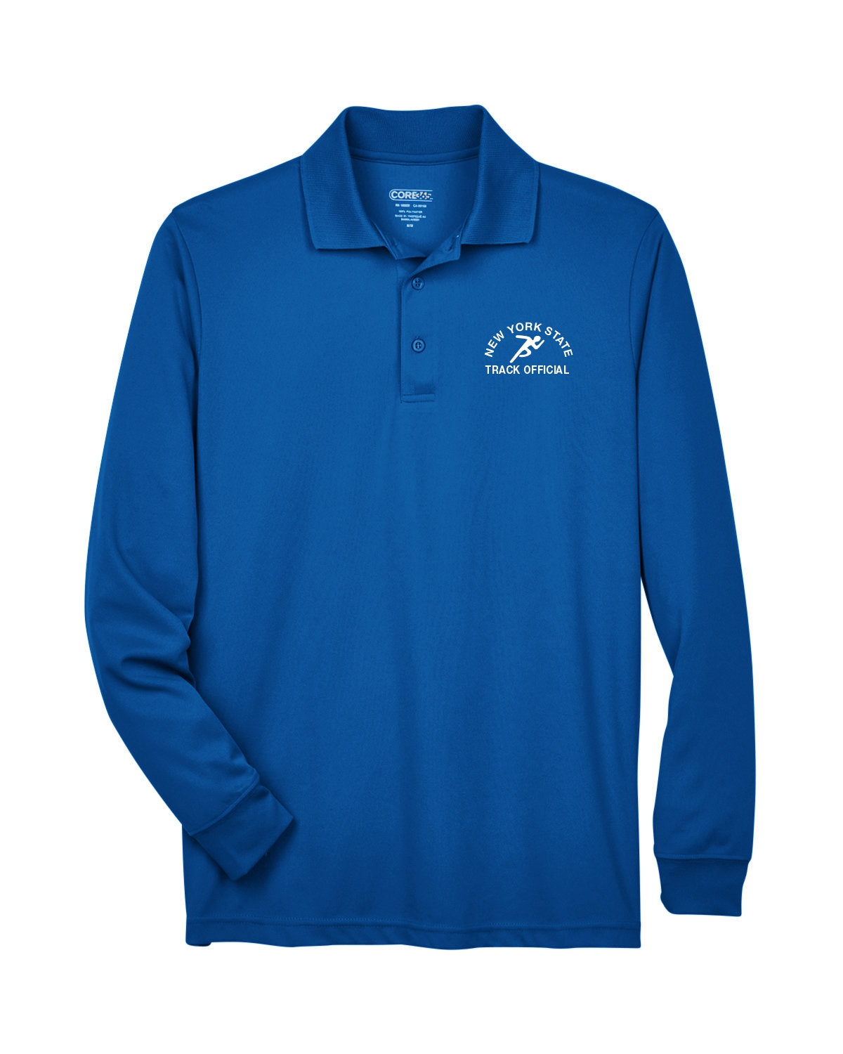NYS Track Officials Men's Embroidered Longsleeve Performance Polo