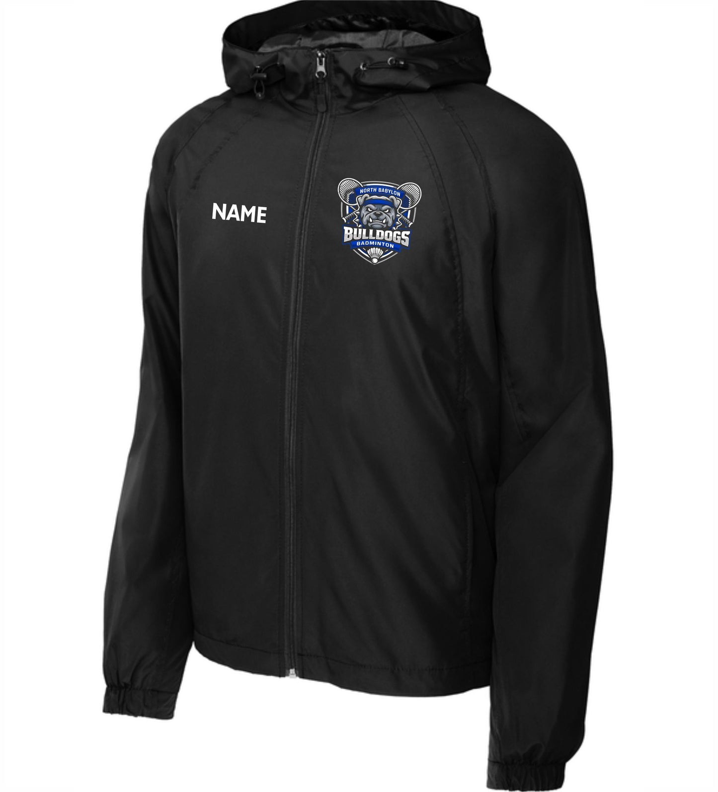 North Babylon Badminton Unisex Full Zip Printed Windbreaker