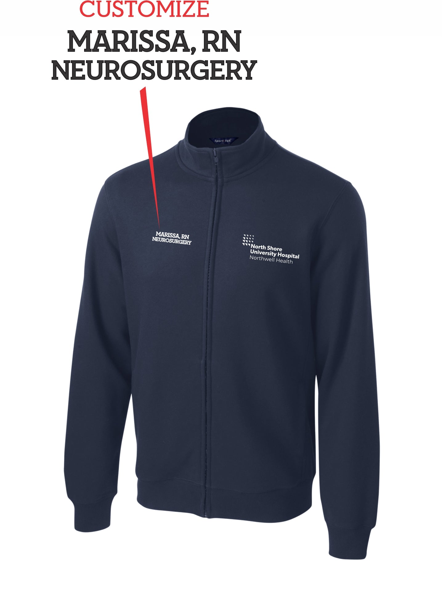 Custom Embroidered Sport-Tek® FULL-Zip Sweatshirt