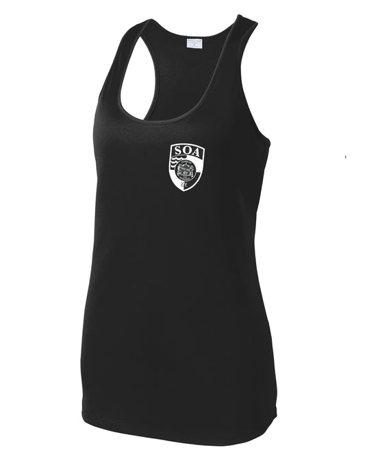 RPD SOA Women's BLACK & GREY Performance Printed Racerback Tank