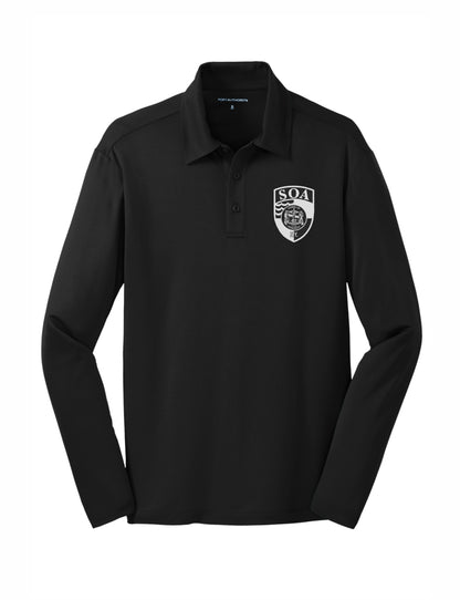 RPD SOA Patch Black and White - Men's Longsleeve Performance Polo