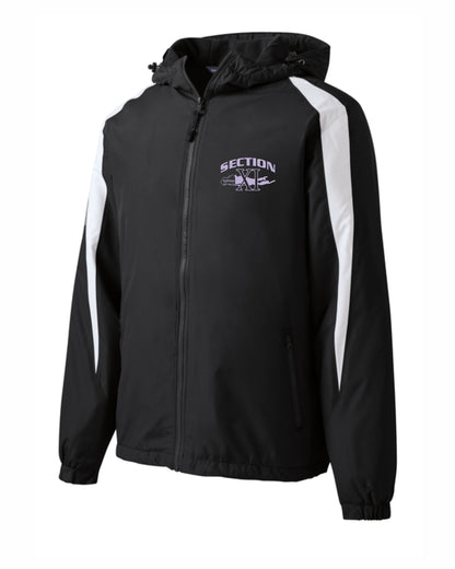 Girls Section 11 Fleece-Lined Colorblock Printed Jacket