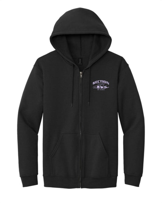 Girs Section 11 Printed Full-Zip Hood