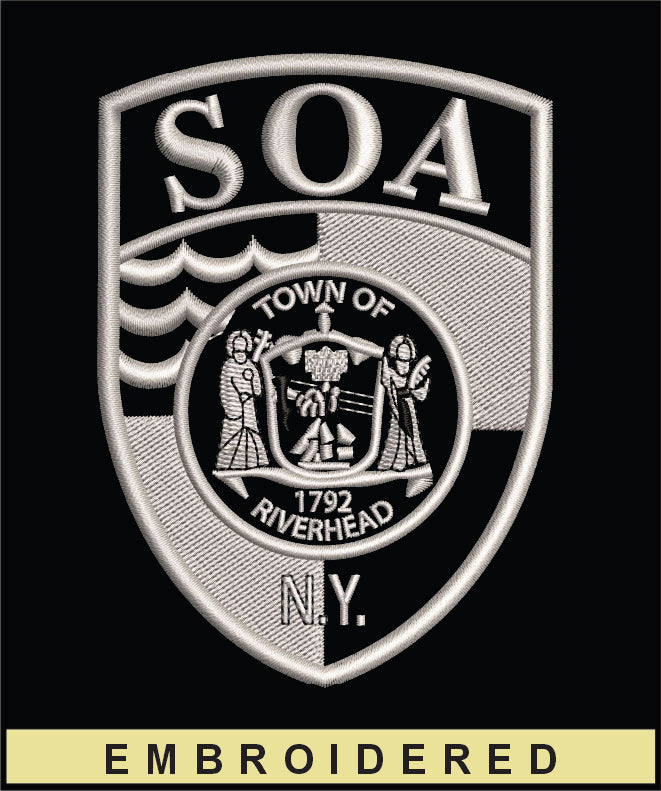 RPD SOA Patch Black and White - Men's Longsleeve Performance Polo