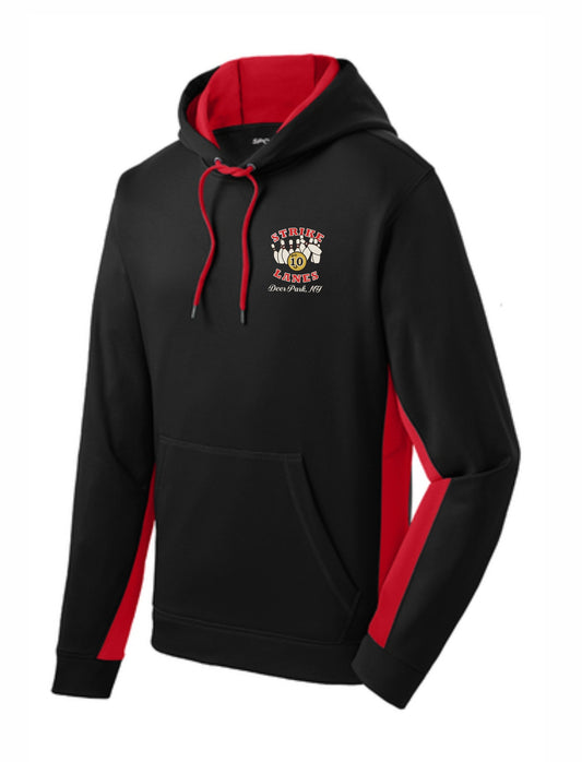 Strike 10 Sport-Tek® Fleece Colorblock Hooded Printed Pullover