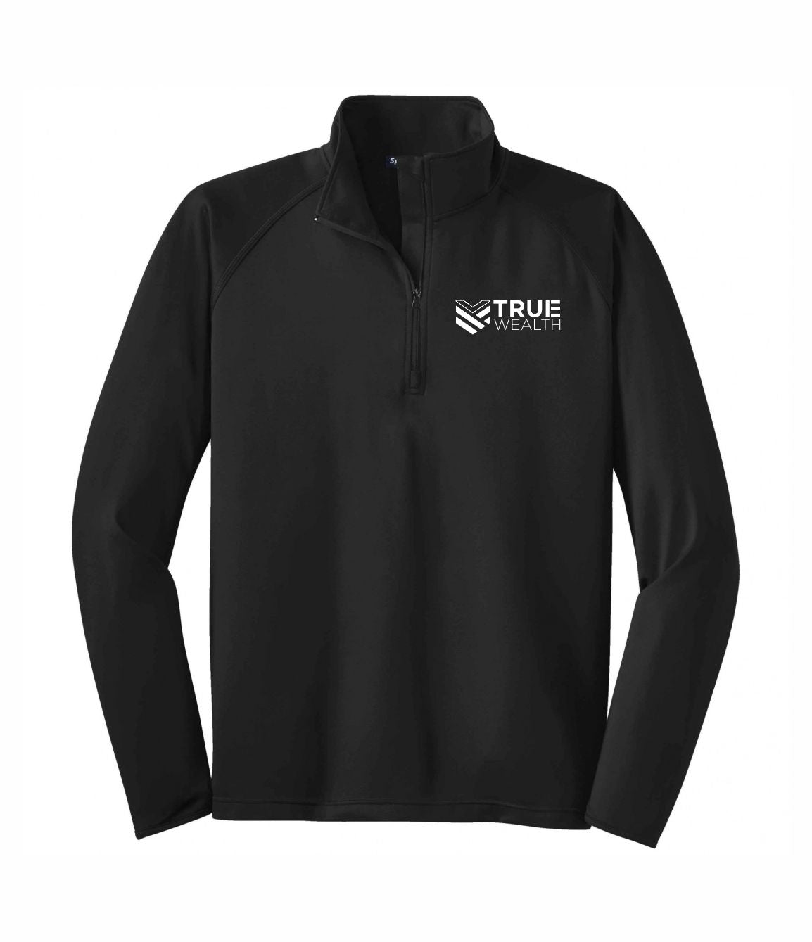 True Wealth Stretch 1/4-Zip Embroidered Pullover