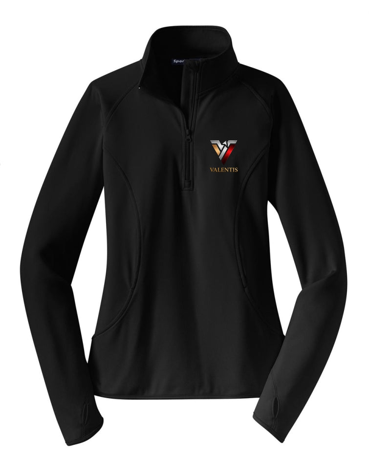 Valentis Women's Embroidered Stretch 1/4-Zip Pullover