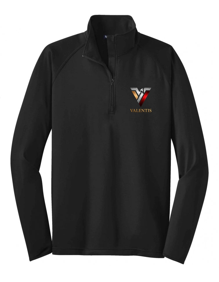 Team Valentis Mens Embroidered 1/4-Zip Stretch Pullover