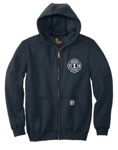 CI FIRE Carhartt ® Midweight Hooded Zip-Front EMBROIDERED Sweatshirt