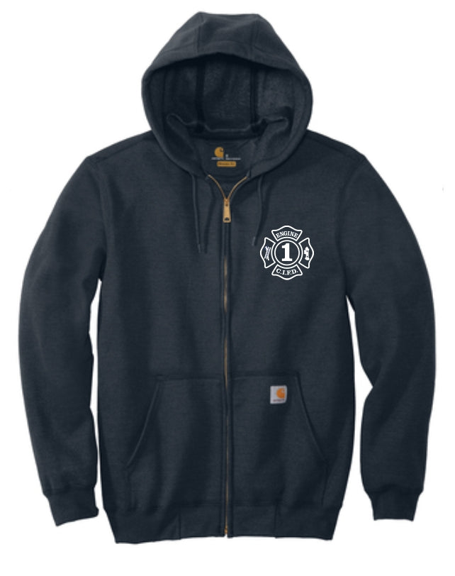 CI FIRE Carhartt ® Midweight Hooded Zip-Front Printed Sweatshirt