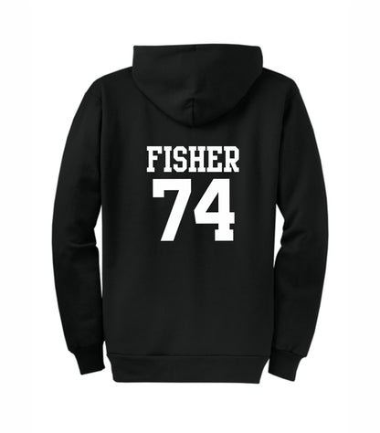 Fisher Full Zip Hooded Printed Sweatshirt