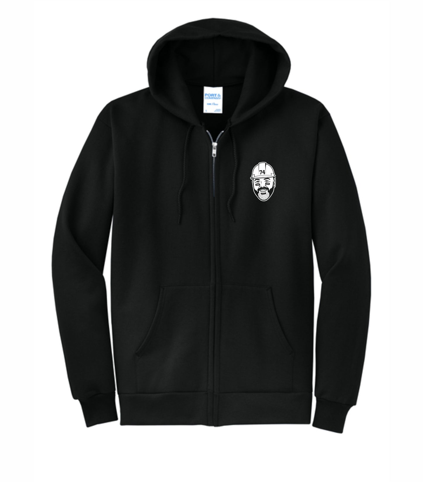 Fisher Full Zip Hooded Printed Sweatshirt