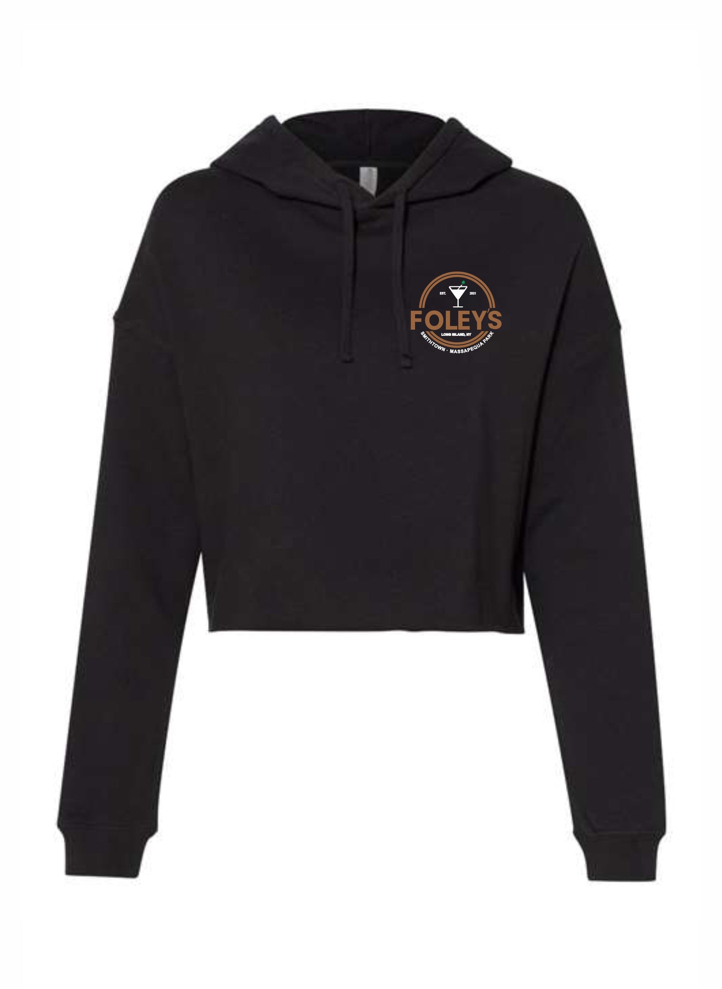 Foleys Printed Crop Top Hoodie